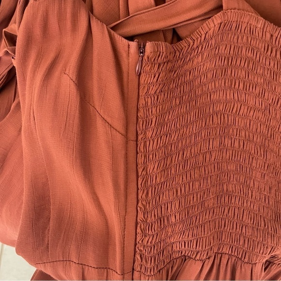 S/W/F SWF Zest Wide Leg Sleeveless Tie Shoulder Strap Square Neck Jumpsuit Sz XS - Picture 9 of 10